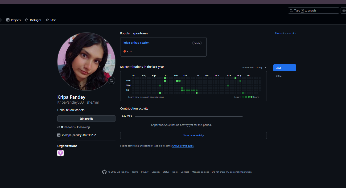 GitHub Profile Screenshot